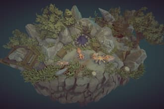 create 3d models, environments and texture stylized assets