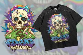draw illustrations tshirt design for band or brand