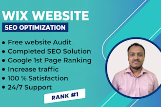 do wix website  SEO expert for first page ranking