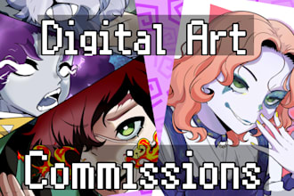 draw digital art commissions