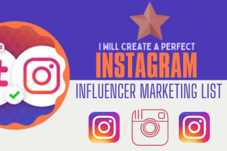 create a perfect instagram influencer marketing list