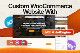 create a custom woocommerce website with acf and jetengine