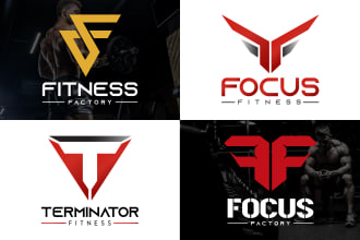 design minimalist gym fitness logo