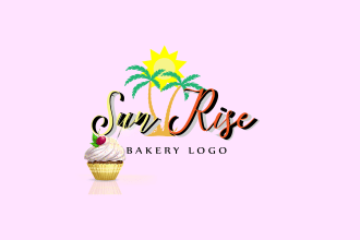 design watercolor feminine bakery logo