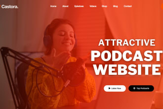 create your attractive podcast website