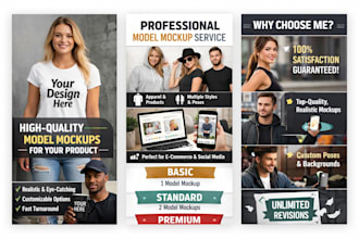 create high quality model mockups for your product or design