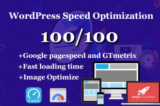 do wordpress website speed optimization and speed up google pagespeed score