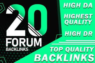 make manual link building forum backlinks for off page seo
