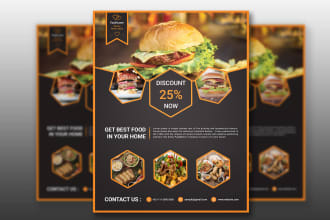 design amazing flyer ,menu card, brochure, poster, and resume