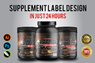do supplement label design, cbd oil design, vitamin jar bottle