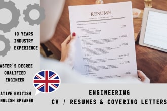 create your CV or resume as a british engineer