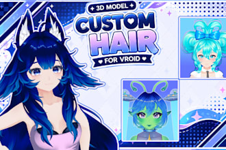 create custom vroid hair and accessories for your 3d avatar