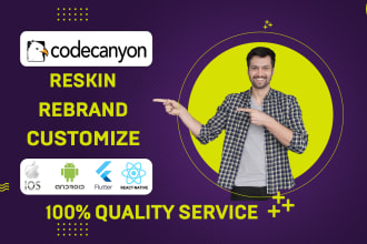 configure, app reskin install and publish codecanyon projects