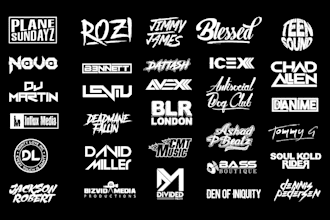 do modern dj band, typography, rap, edm, music, hip hop, artist and rock logo