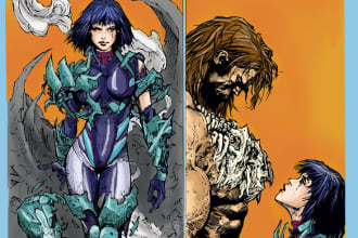 professionally color comic art