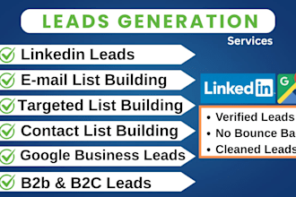 be your personal virtual assistant, web research, b2b linkedin leads generation