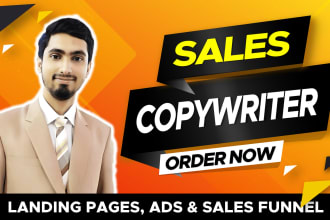 be sales copywriter for landing pages, ads and sales funnels