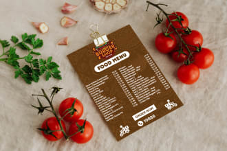 design a restaurant and cafe menu for you