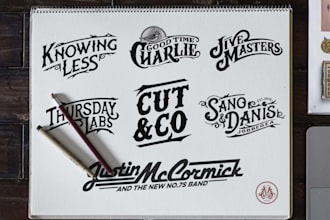 do custom hand lettering and typography logo