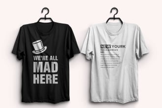do typography t shirt design with the merchandise