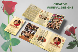 do event, funeral flyer, obituary and program in 3hrs