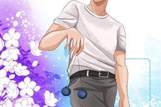 draw portraits, fun art or your character in an anime style
