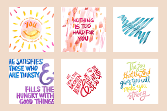 make custom quotes in watercolor