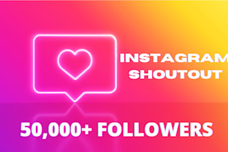 do instagram shoutout on 55k page