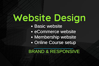 design full website with email marketing setup
