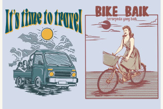 custom tshirt design pinup vintage retro illustration style