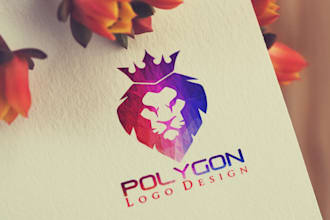 create your professional polygon logo design