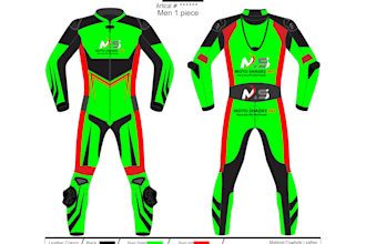 design motorbike leather suit