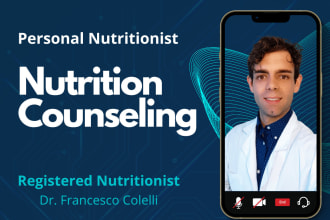 be nutritionist for counseling about weight loss diet and muscle gain