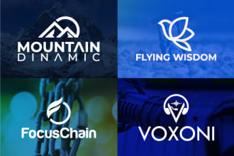 do modern, minimalist, clean, flat, business logo design