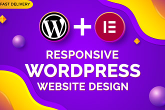 create wordpress website or business website by elementor pro