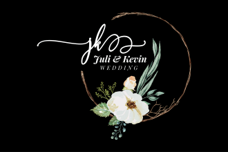 design premium, professional, luxurious, floral wedding logo
