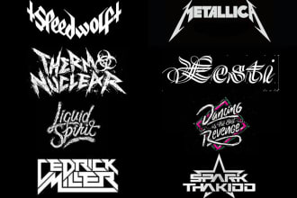 design typography music , dj , band and artist logo