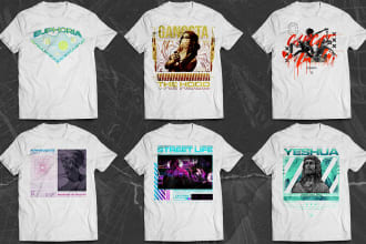 do t shirt design for streetwear, vintage only in 1 day
