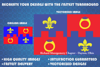 recreate, modify and redesign logo creatively
