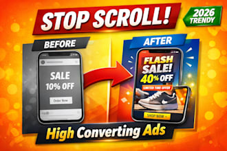 design high converting facebook ads and instagram ads creative