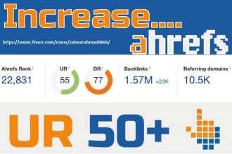 increase ur URL rating ahrefs to URL 50 plus fast