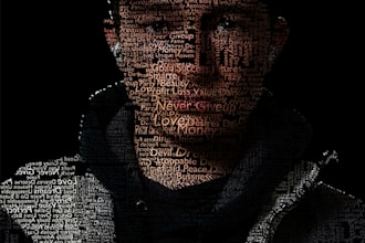 make photo to design word cloud text portrait