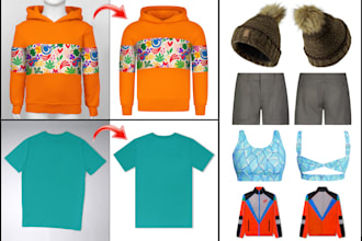 do ghost mannequin, neck joint, flat lay image editing and apparel retouching