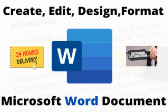 design, create, edit, format microsoft ms word document