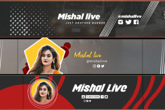make youtube banner, twitch banner, facebook banner