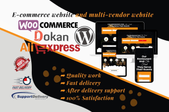 design woocommerce ecommerce website and multivendor website