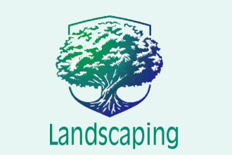 make outstanding attractive tree and landscaping logo with quick respond