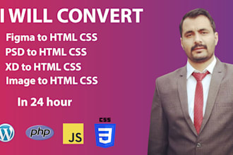 do psd to html figma to html css responsive