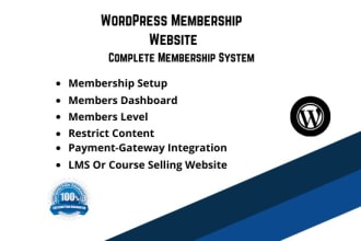 create a wordpress membership system or subscription website