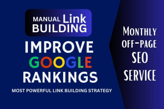 do monthly off page SEO service with white hat backlinks